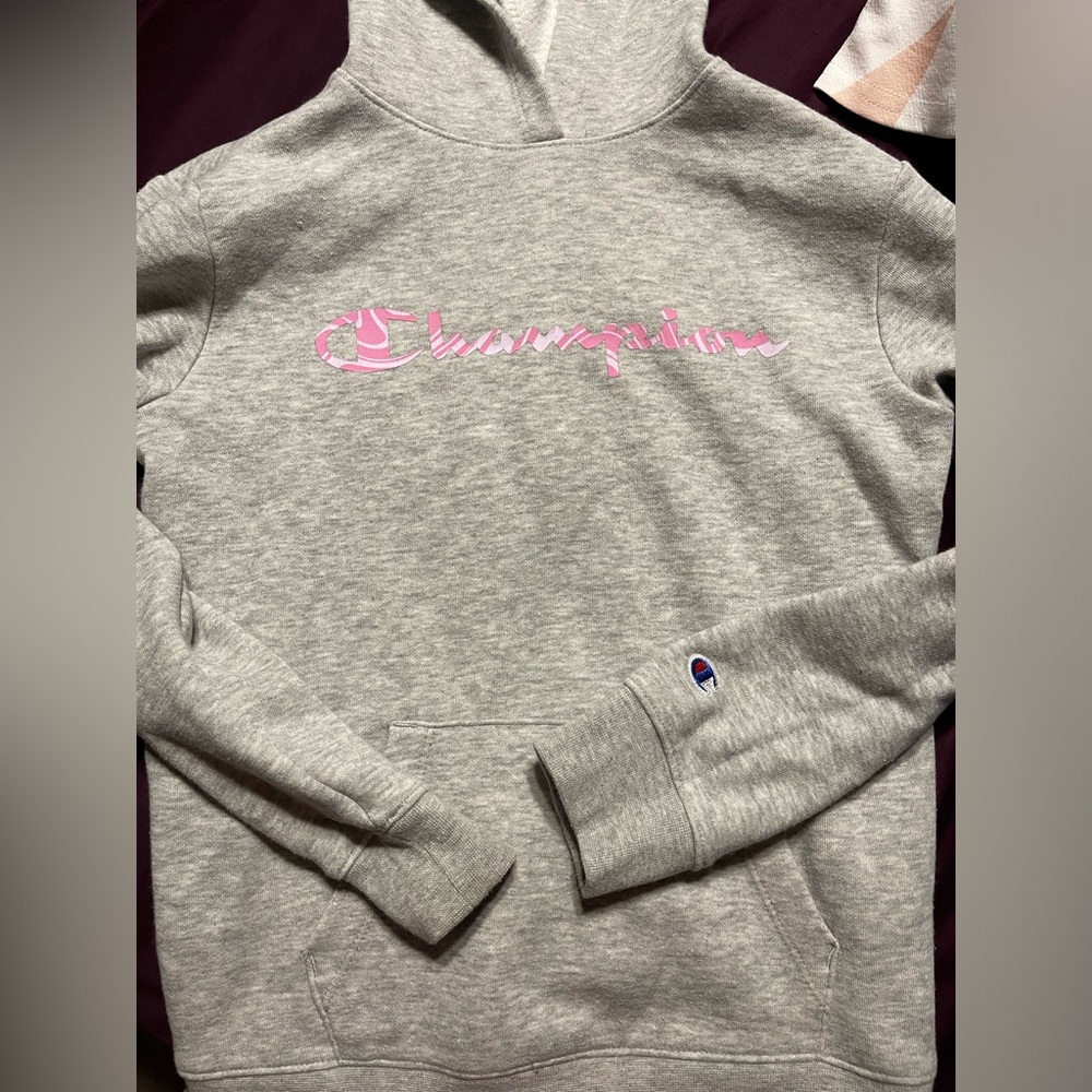 Girl champion hoodie size 8